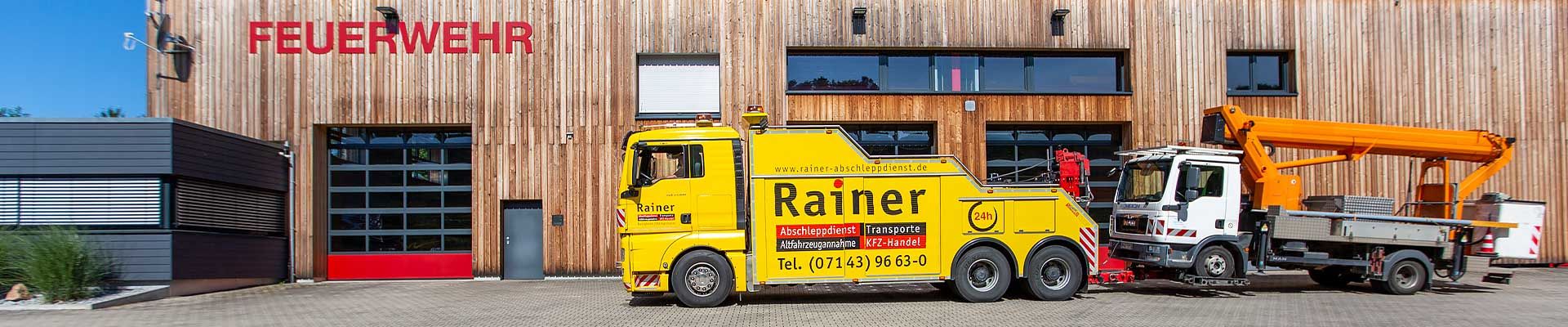 Überführung von Lkw bis PKW Rainer Abschleppdienst